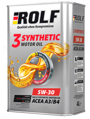 Моторное масло ROLF 3-synthetic 5W-30 ACEA A3B4 4л