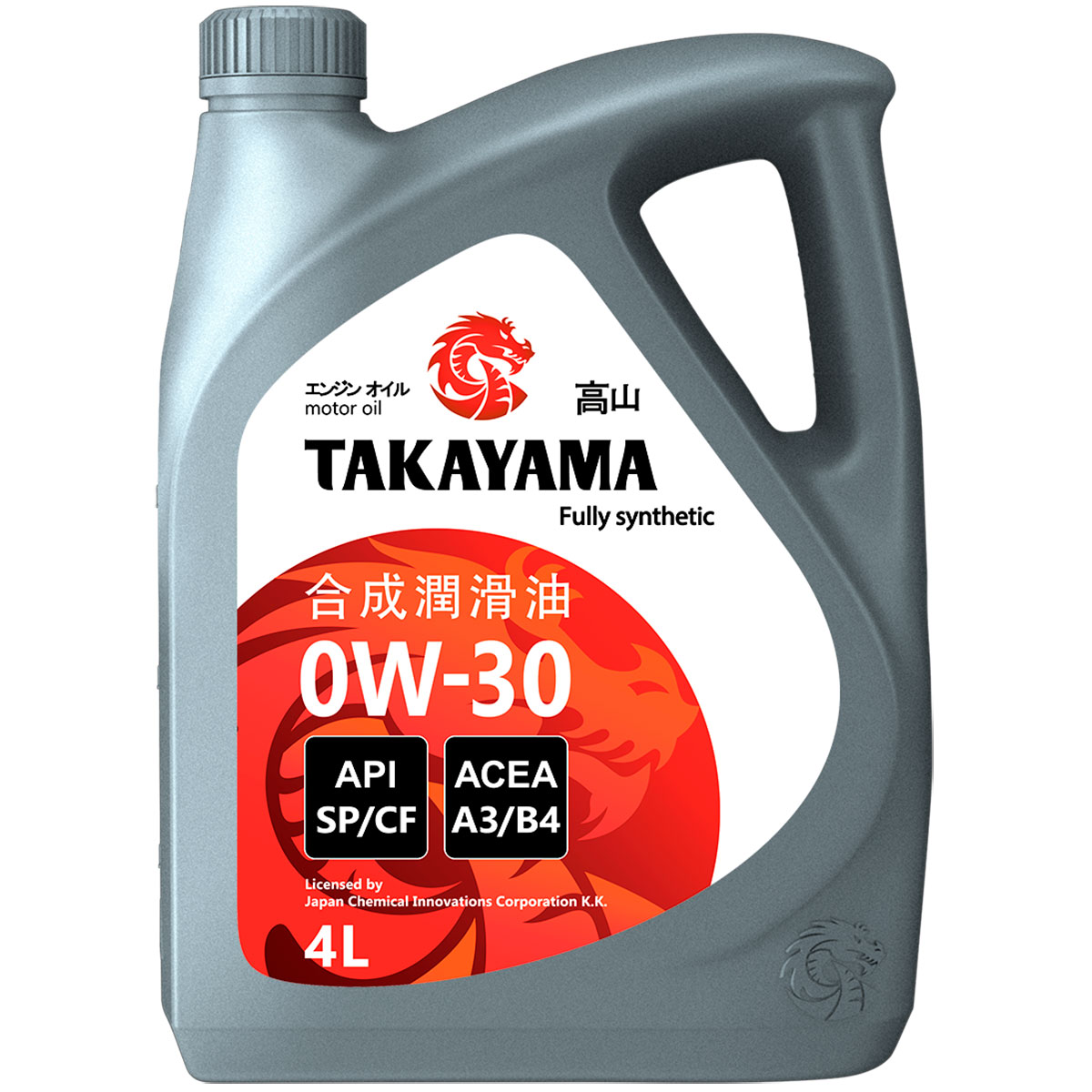 Моторное масло TAKAYAMA SAE 0W-30 API SPCF ACEA A3B4 пластик 4л