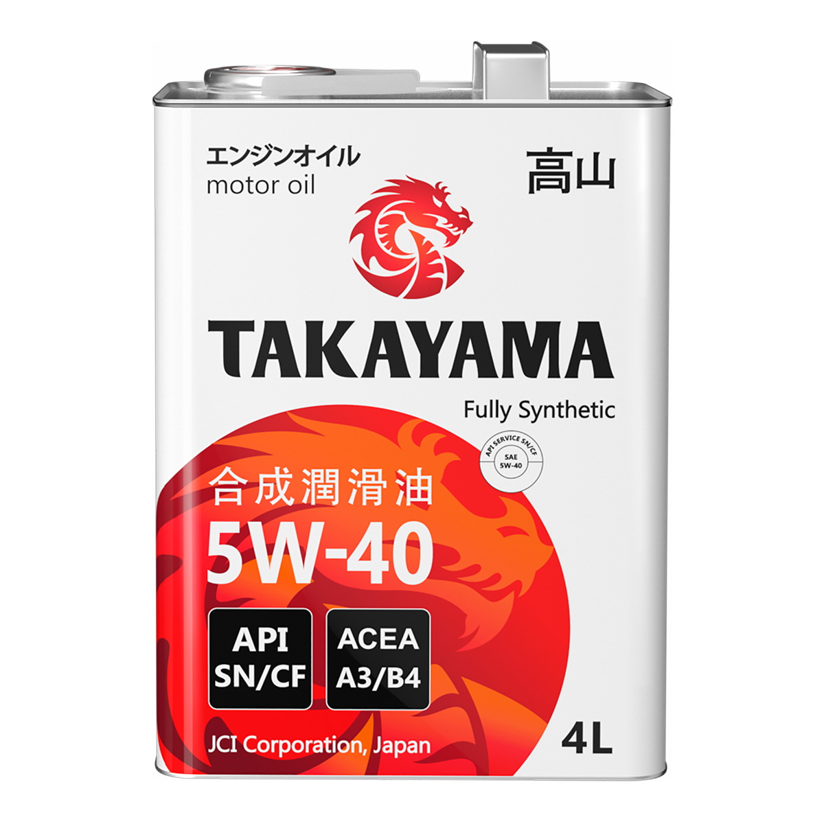 Моторное масло TAKAYAMA SAE 5W-40 API SNCF ACEA A3B4 4л