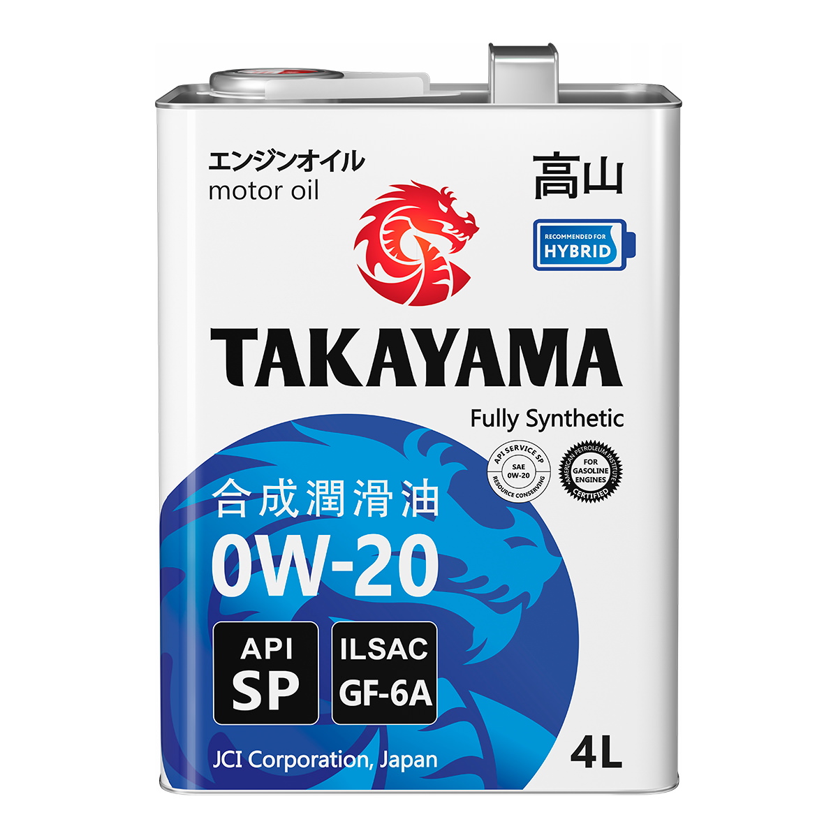 Моторное масло TAKAYAMA SAE 0W-20 ILSAC GF-6A API SP 4л