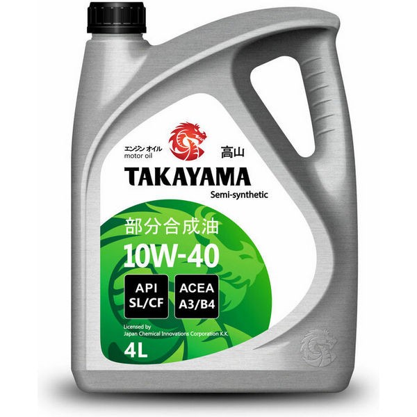 Моторное масло TAKAYAMA SAE 10W-40 API SLСF  пластик 4л