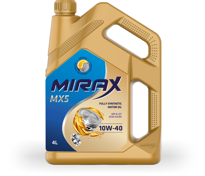 Моторное масло MIRAX MX5 SAE 10W-40 API SLCF ACEA A3B4 4л