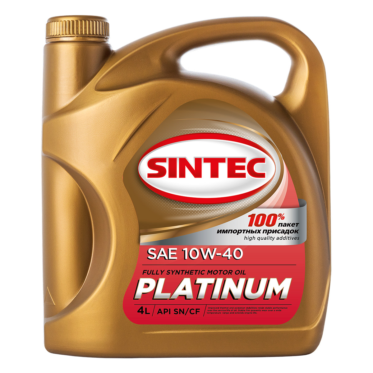 Моторное масло SINTEC  PLATINUM SAE 10W-40 API SNCF  4л