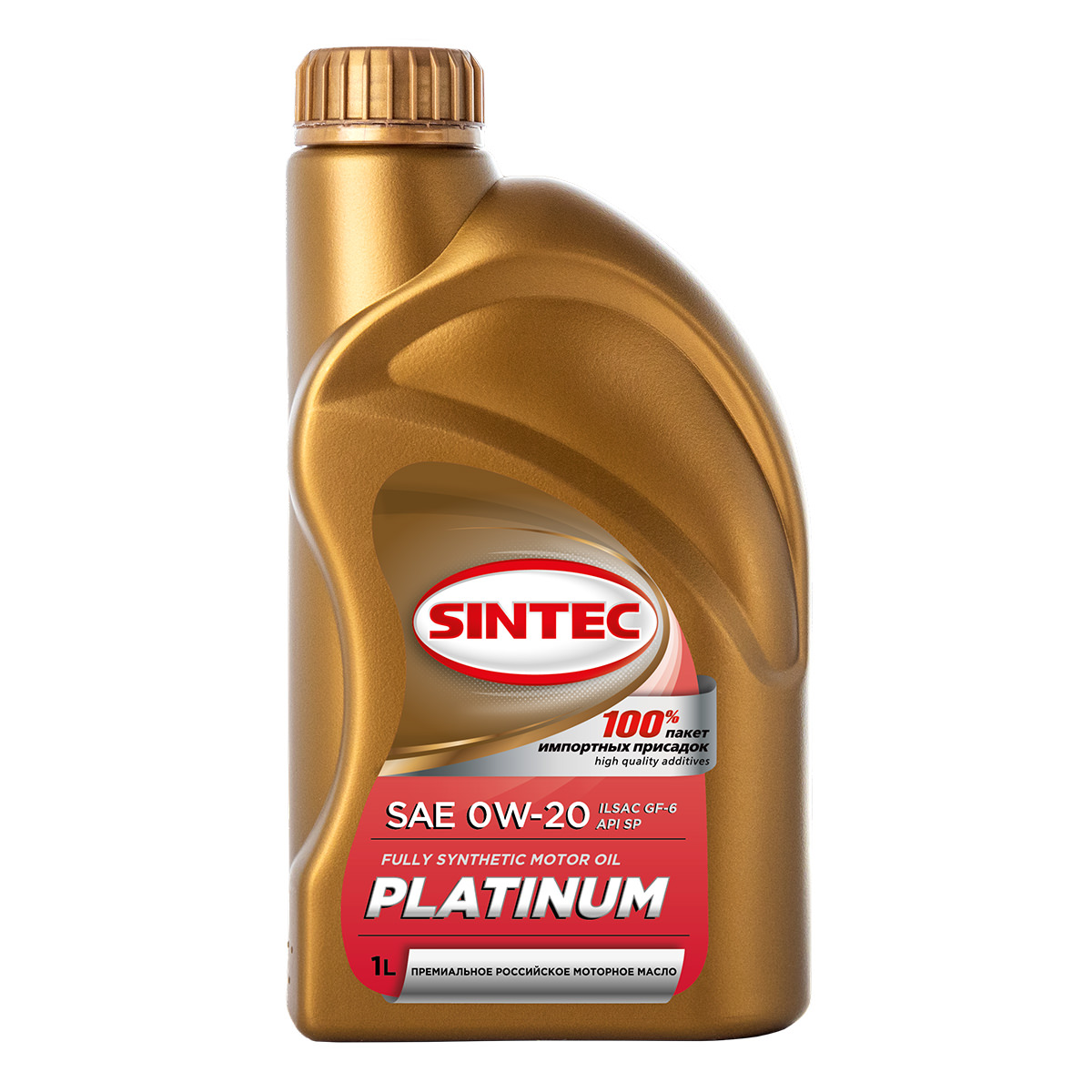Моторное масло SINTEC  PLATINUM SAE 0W-20 API SP ILSAC GF-6  1л