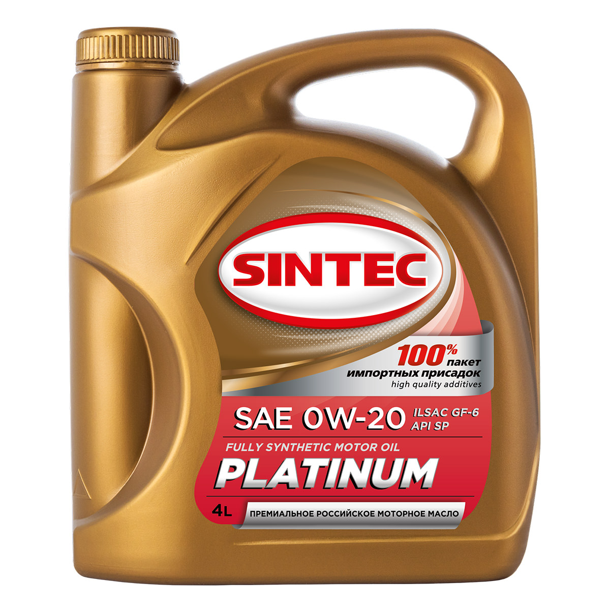 Моторное масло SINTEC  PLATINUM SAE 0W-20 API SP ILSAC GF-6  4л