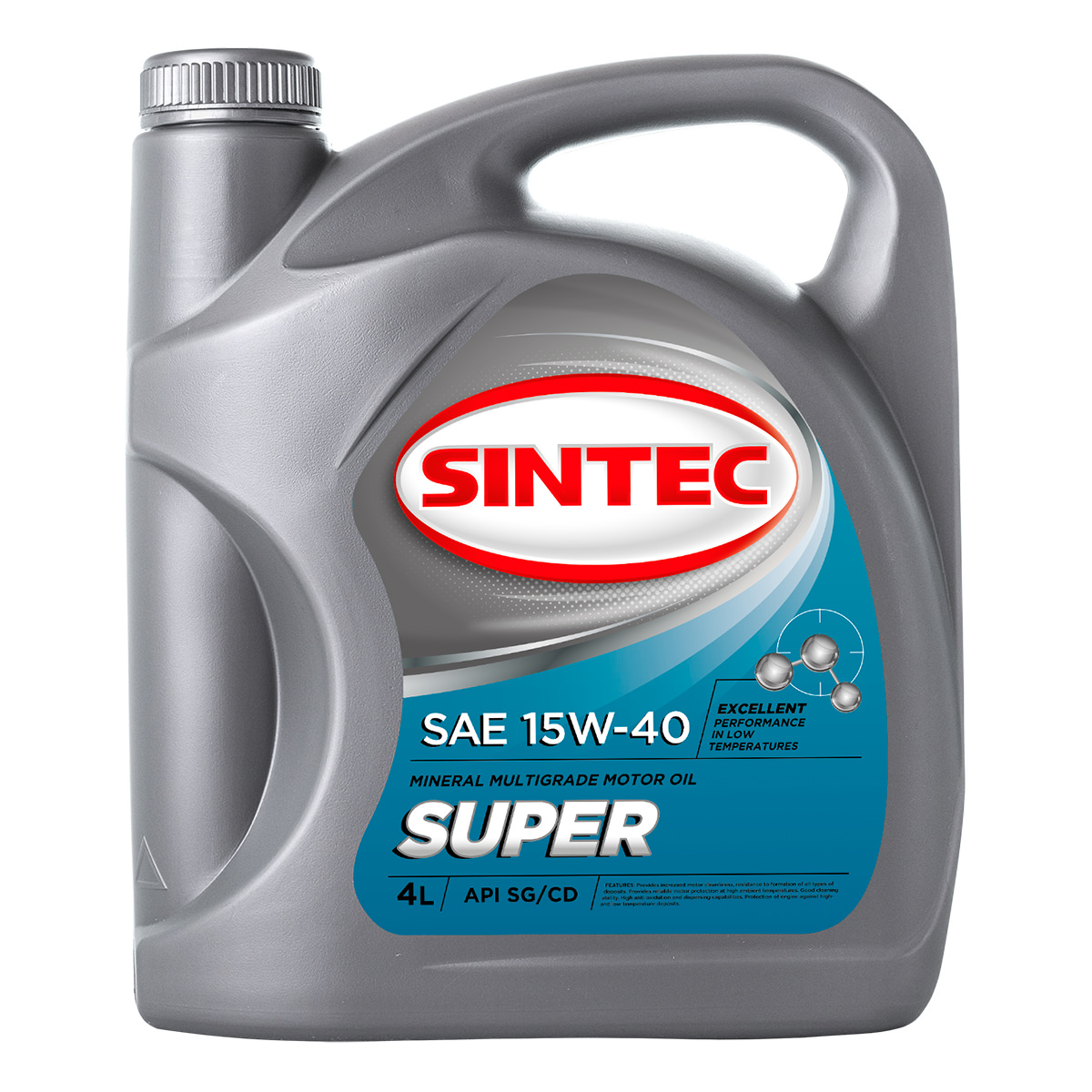 Моторное масло SINTEC  SUPER SAE 15W-40 API SGCD  4л